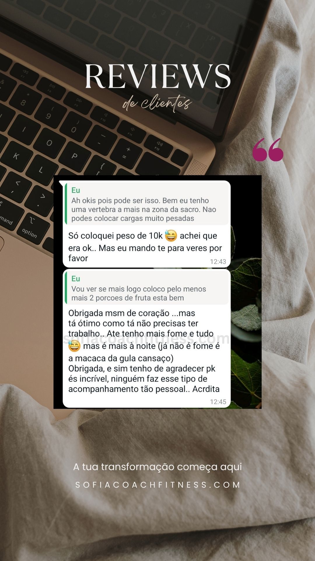 Testemunho de evolução corporal com foco em perda de gordura